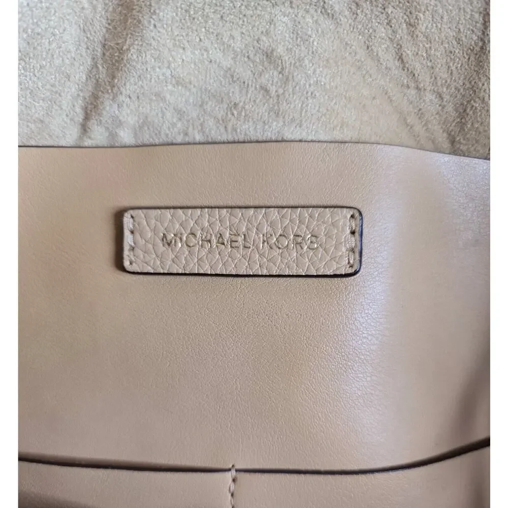 Michael Kors Junie Large Leather Tote Bag Butternut 17x13